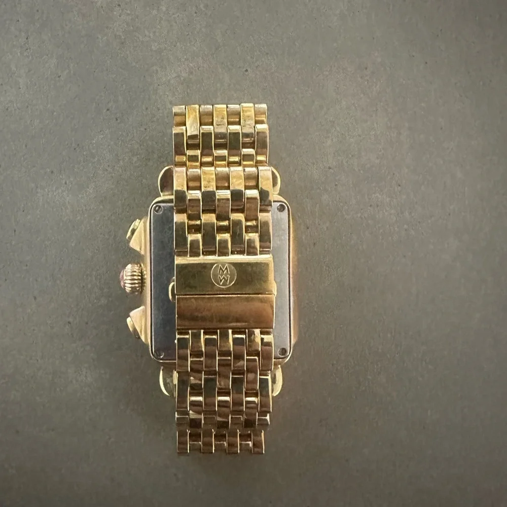 Michele Deco 18k Gold Diamond Watch